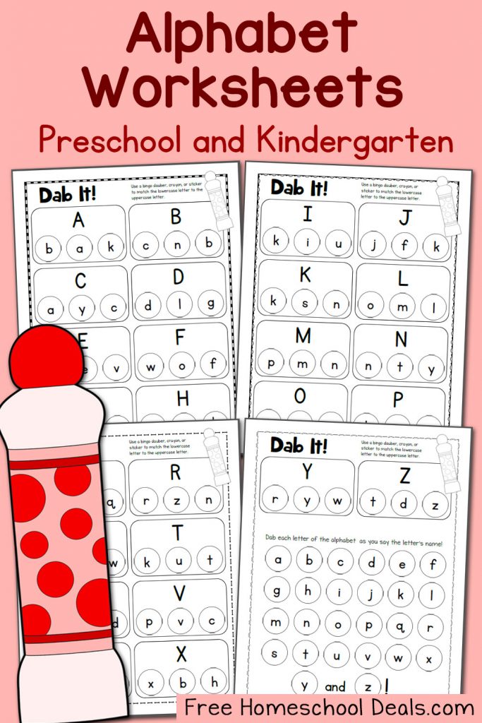 Dab It Alphabet Worksheets Upper and Lowercase Letters FHD May 2016