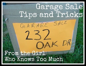 Garage Sale Advice