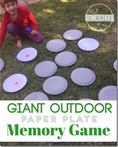 Giant Outdoor Paper Plate Memory Game