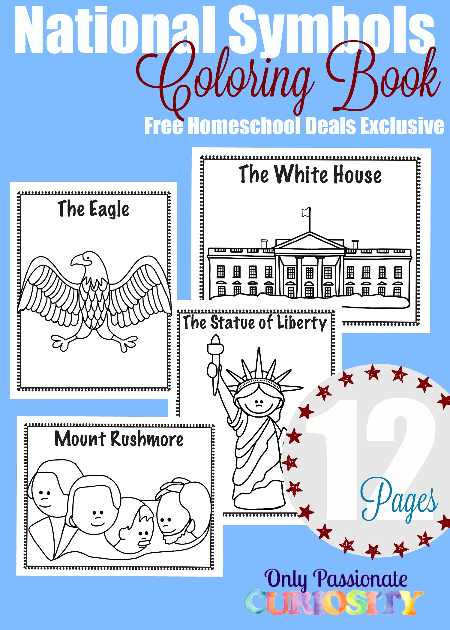 National Symbols Coloring Book