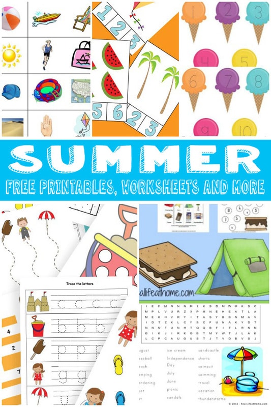 FREE Summer Themed Worksheets