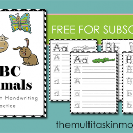 FREE ABC Animals Handwriting Pack