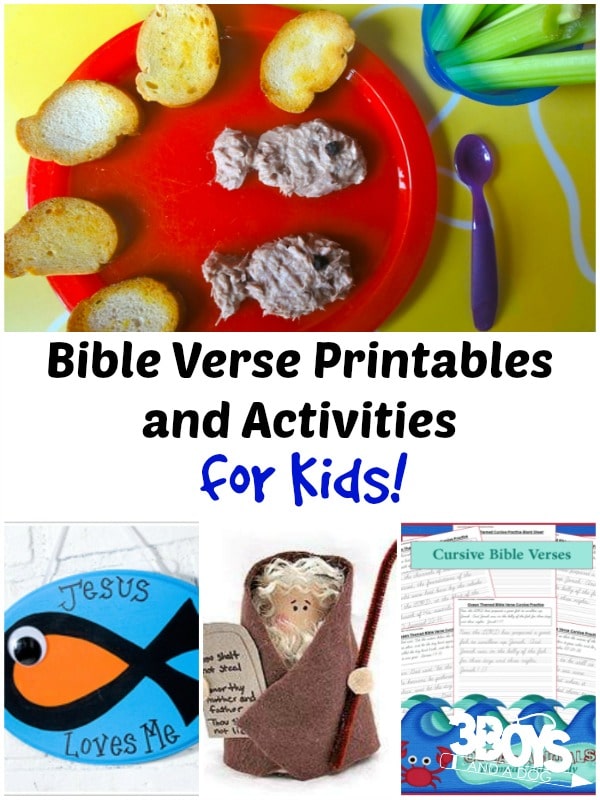 FREE Bible Verse Printables and Activites