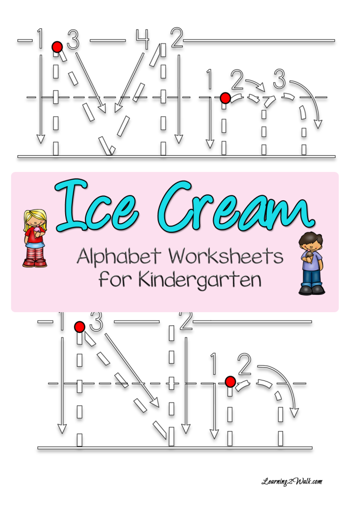 FREE Ice Cream Alphabet Worksheets