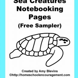 FREE Sea Creatures Notebooking Pages Set