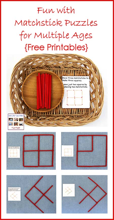 FREE Matchstick Puzzle Printables