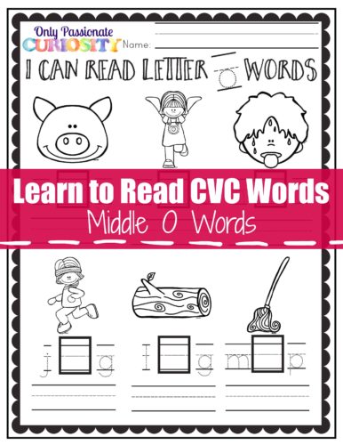 FREE Learning to Read CVC Words Pack