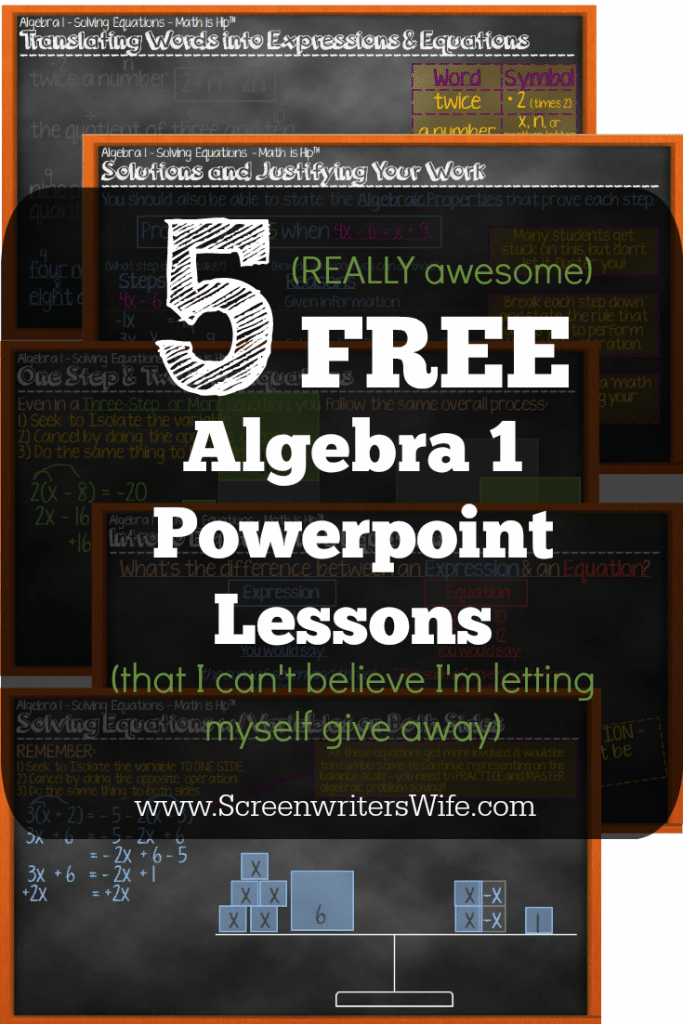 FREE Algebra 1 Powerpoint Lessons