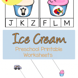 FREE Ice Cream Preschool Worksheets