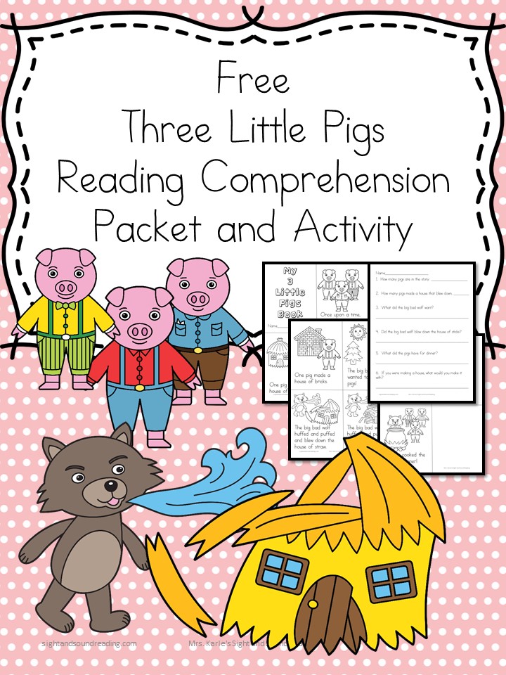 FREE Three Little Pigs Reading Comprehension and Activity Pack