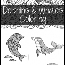 FREE Dolphin and Whale Coloring Pages