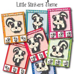 FREE Skunk Clip Cards