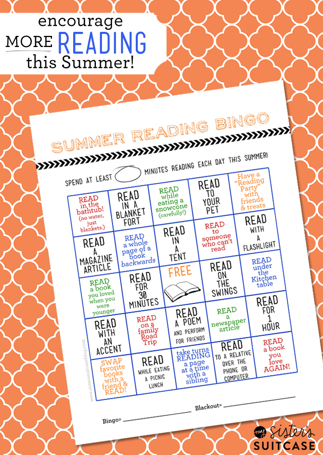 FREE Summer Reading Cards Bingo Printable