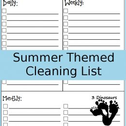 FREE Summer Themed Cleaning List