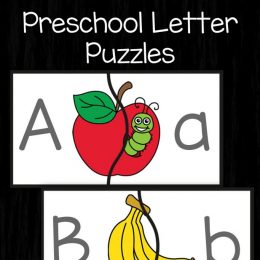 FREE Preschool Letter Puzzles