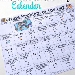 FREE June Problem of the day Printables