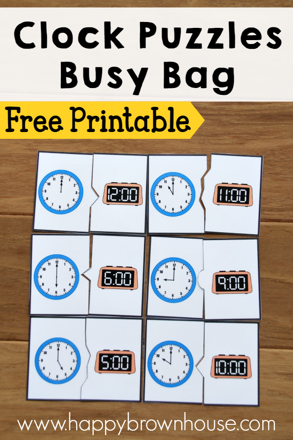 FREE Clocks Busy Bags