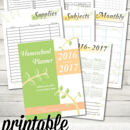 FREE 2016 Homeschool Planner