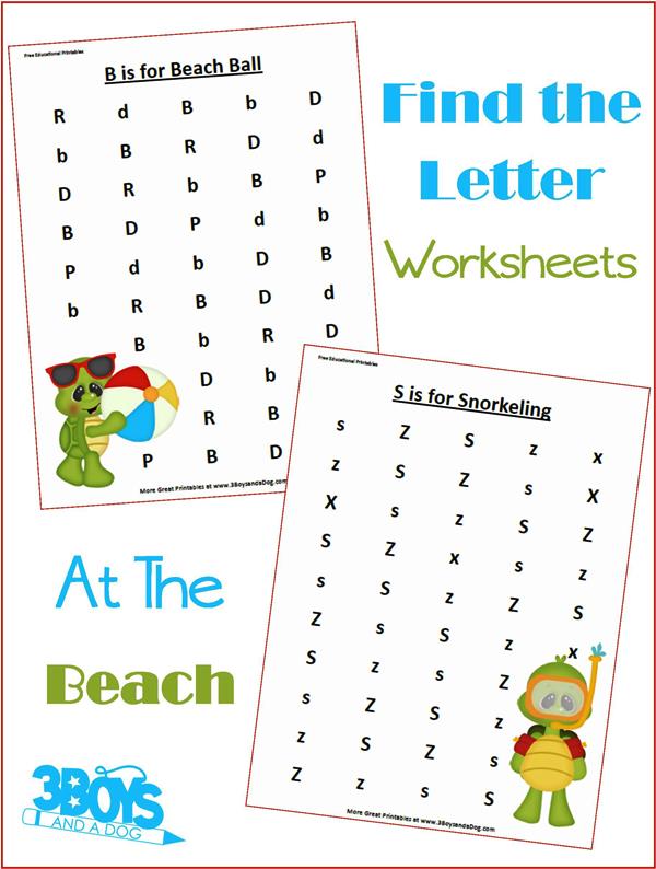 FREE Beach Themed Letter Finds