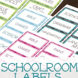 Free Homeschool Supply Labels