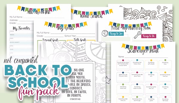 Free Back to School Fun Pack