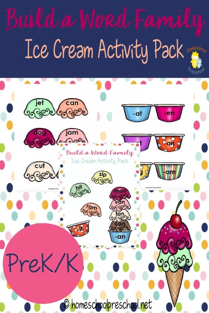 FREE Build a Word Ice Cream Themed Pack