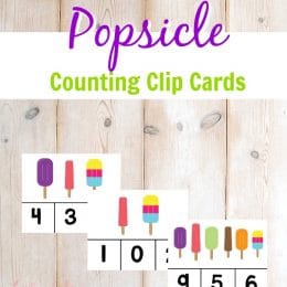 FREE Popsicle Counting Clip Cards