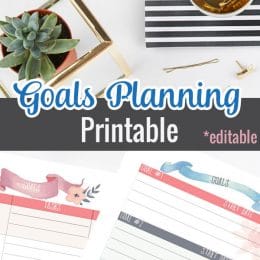 FREE Goals Planning Printables