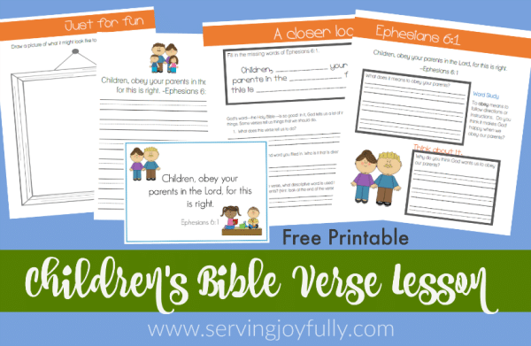 FREE Bible Verse pages