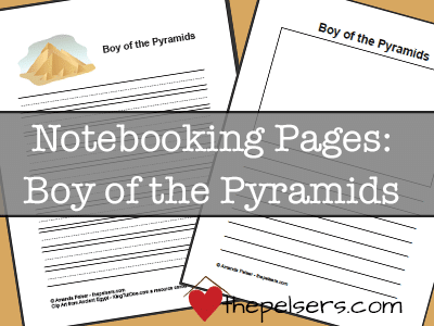 FREE Boys of the Pyramid Notebooking Pages