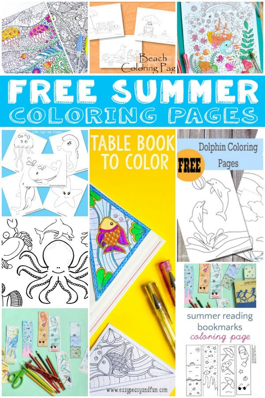 FREE Summer Coloring pages