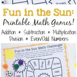 FREE Fun in the Sun Math Games