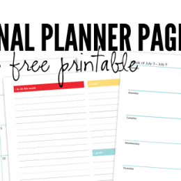 FREE Personal Planner Pages