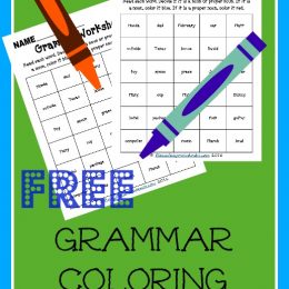 FREE Grammar Coloring Pages