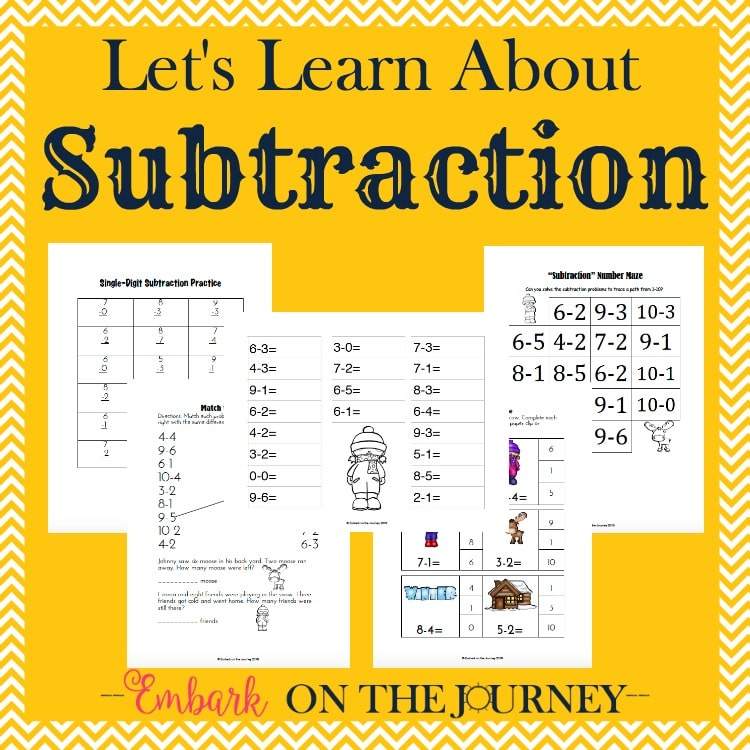 FREE Learn about Subtraction Pack