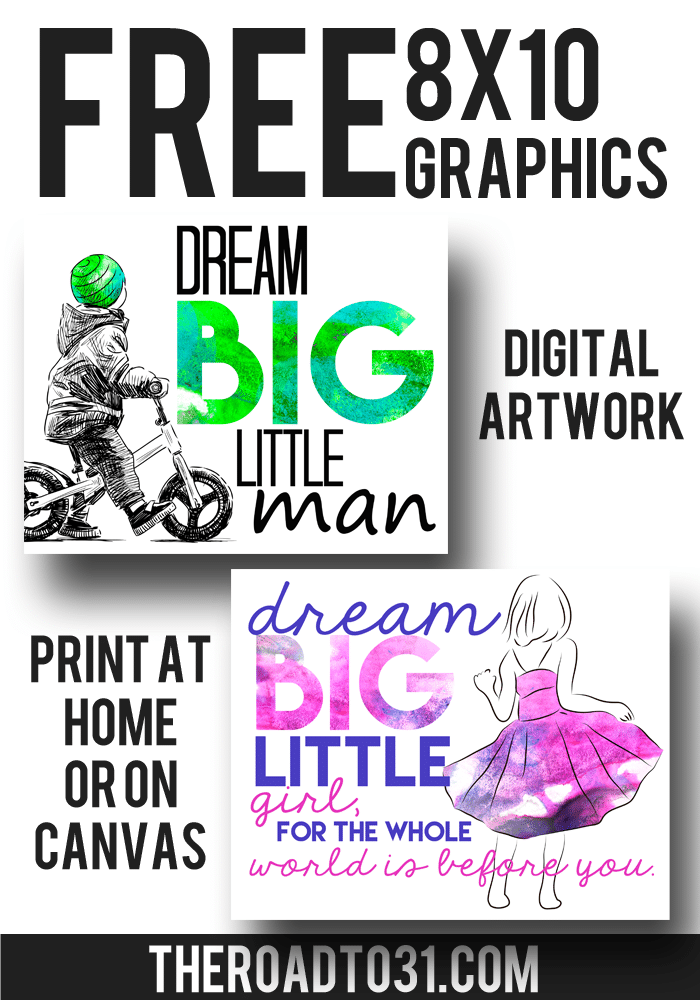 FREE Dream Big Digital Artwork