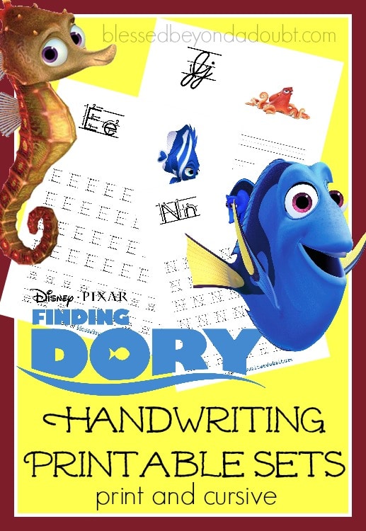 FREE Finding Dory Printables 