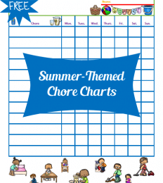 FREE Summer Themed Chore Charts