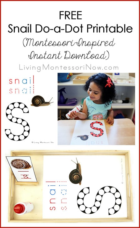 FREE Snail Dot a Dot Pages