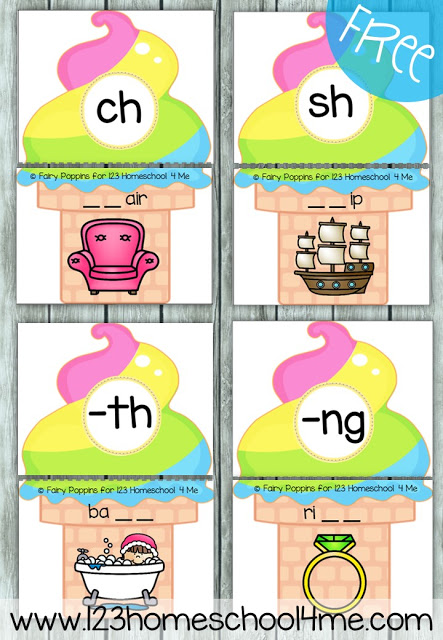 FREE Digraph Ice Cream Puzzles