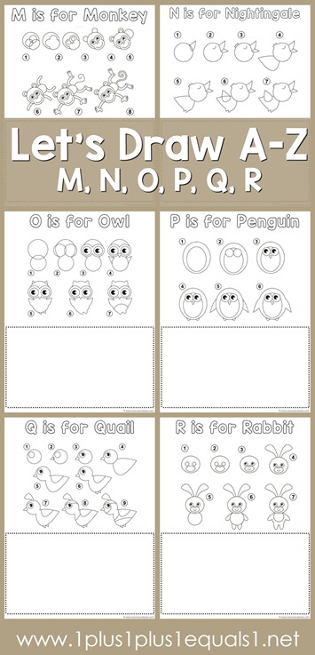 FREE Let's Draw Letters M-R