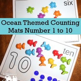 FREE Ocean Themed Number Mats