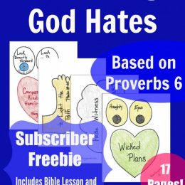 FREE 7 things God Hates Printables