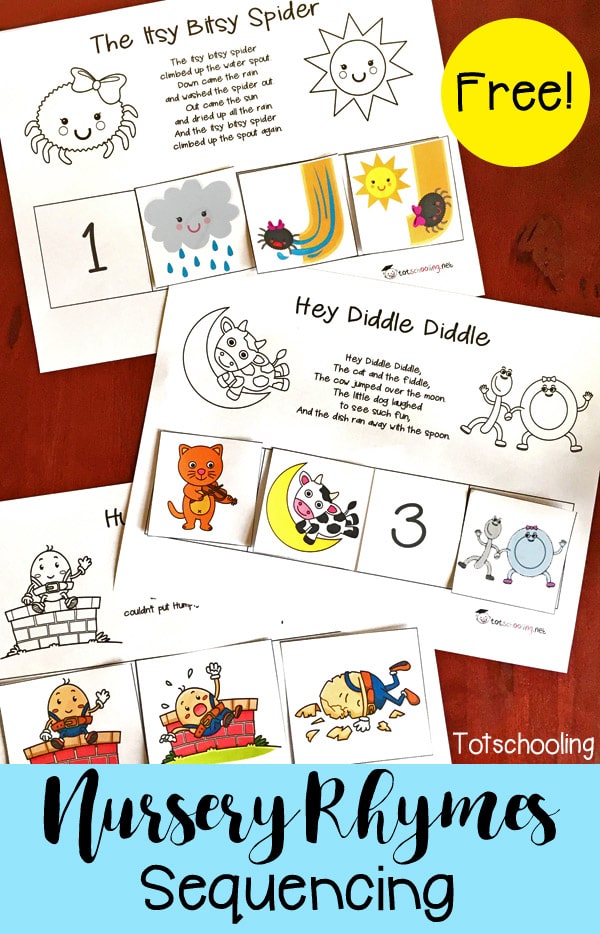 FREE Nursery Rhyme Sequencing Pages