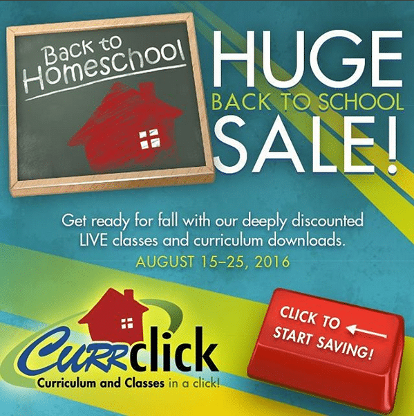 Back to Homeschool Sale at Currclick!