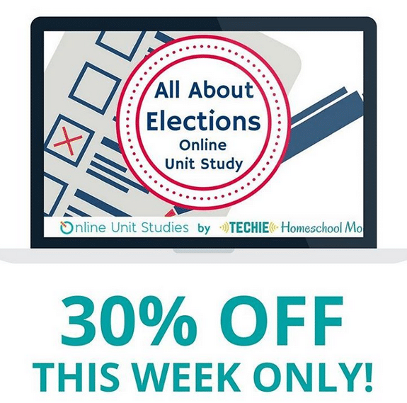 30% Off All About Elections Online Unit Study