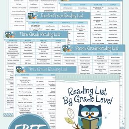 Free Reading Lists for Grades 1-8