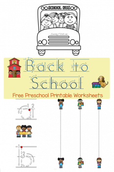 FREE Back to School Preschool Worksheets