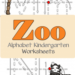 FREE Zoo Alphabet Kindergarten Worksheets