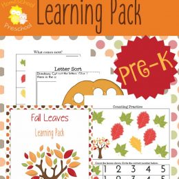 FREE Fall Leaves Preschool Printables